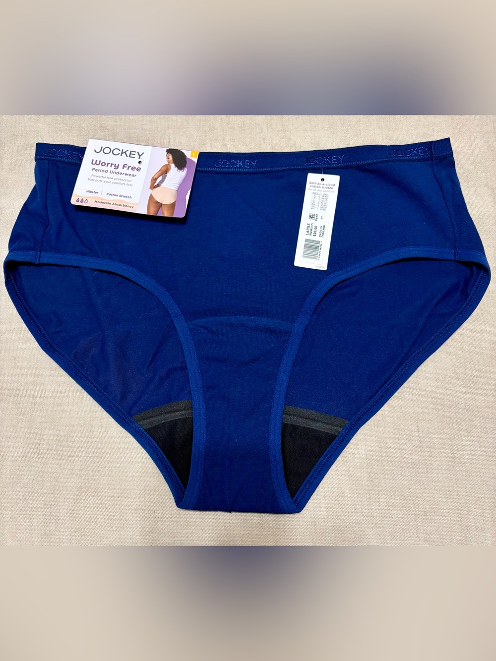 Jockey Worry Free Period Underwear - Navy